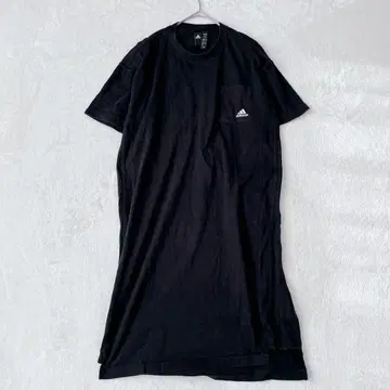 아디다스 | 티셔츠 원피스 [ L ] 3선 라인 브랜드 로고 블랙