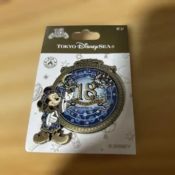 디즈니씨 18주년 핀 배지