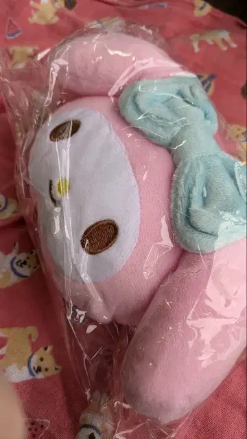 미개봉 릴 포함 페이스 패스 케이스 봉제 인형 패스 케이스 마이멜로디