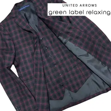 새상품급 애로우즈 그린라벨 자켓 베스트 세트 옴브레 체크