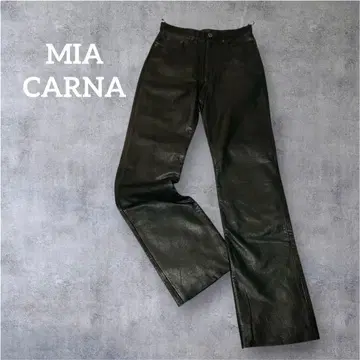 미아카르나 MIA CARNA 가죽 팬츠 하의 블랙 속기모