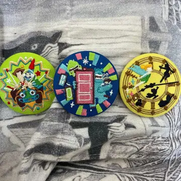 Disney Characters 자수 캔뱃지 비스킷 2