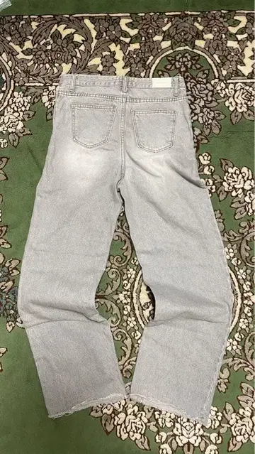 Okay denim 여성용 데님 팬츠 스트레이트 그레이