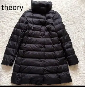 새상품급 theory 다운 코트 롱 블랙 M 사이즈