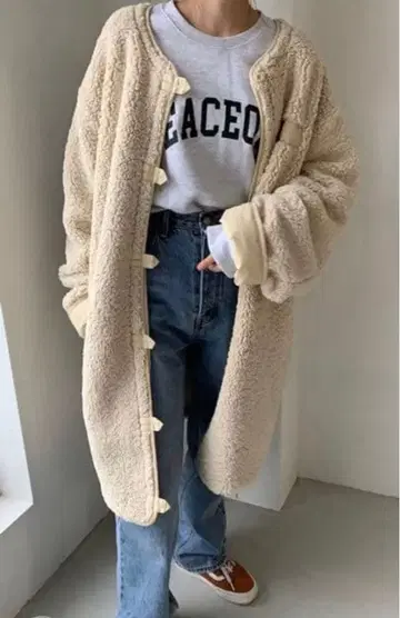 새상품급 RED CHOP WORKS 보아 코트 노카라 canal jean