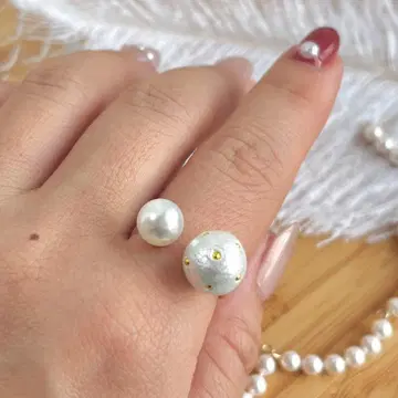 비대칭 펄 반지 | 12호 | 써지컬 스테인리스 | 오리지널 부품