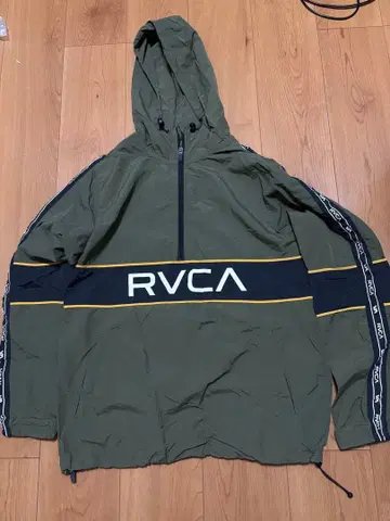 RVCA 후드 부착 나일론 자켓 올리브 그린
