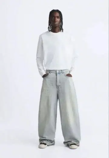 자라 오버 다이 배기 데님 팬츠 EUR 38