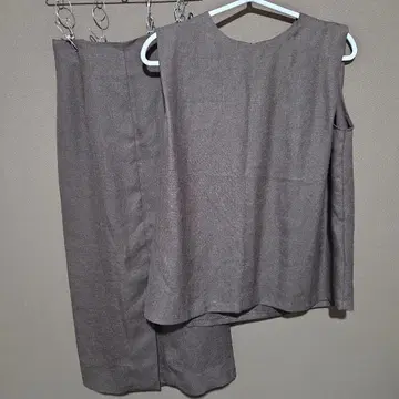 유나이티드 애로우즈 브라운 슬리브리스 셋업