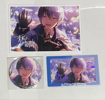 프로세카 아오야기 토야 앙스타 콜라보 브로마이드 캔뱃지 에피카 금박