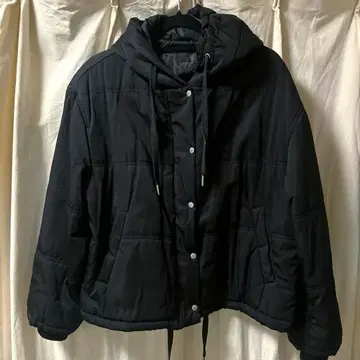 BACKS 다운 자켓 후드 부착 블랙