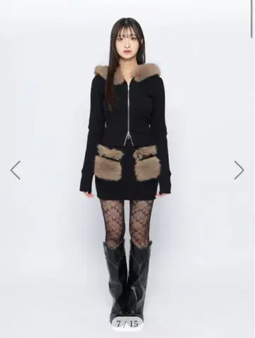 [ 새상품 ] BUBBLES 케이블 니트 후드티 셋업 S 사이즈 블랙