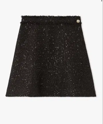 미사용 새상품 스나이델 트위드 미니 스커트 블랙