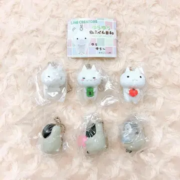 흔들흔들 고양이펜 날씨 마스코트 볼체인 전 6종 컴플리트