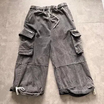 데님 턱 인 배기 카고 팬츠 로프트 스키