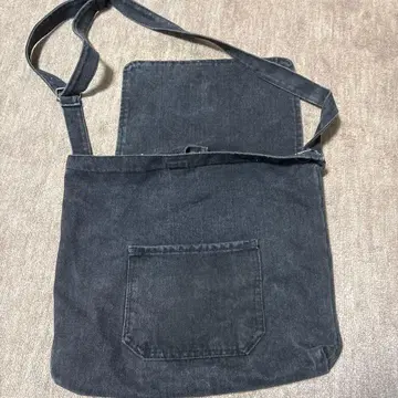 블랙 데님 숄더백