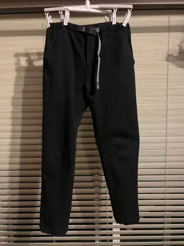 GRAMMICCI 블랙 내 기모 이지 팬츠