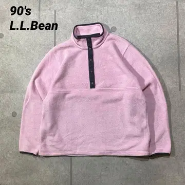 90s L.L.Bean 엘엘빈 하프 버튼 플리스 옅은 핑크