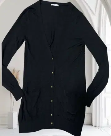 [IENA] 가디건 블랙 롱 골드 버튼