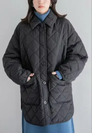 LOWRYS FARM 퀼팅 자켓 블랙