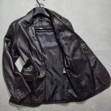 컨디션 최상 XL 가죽 컬렉션 테일러드 자켓 라무 가죽 다크 브라운