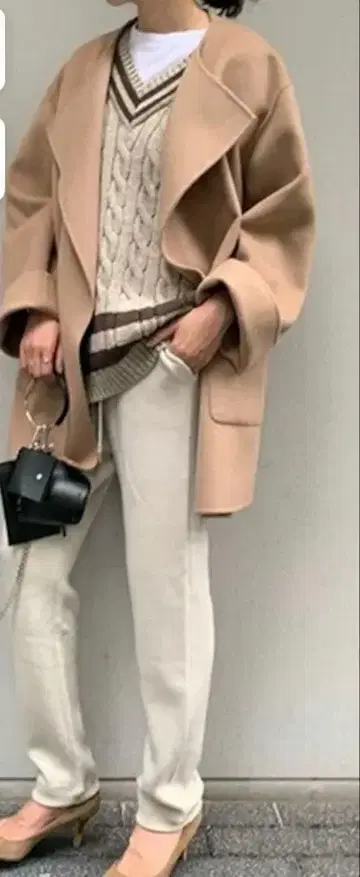 스픽 앤 스팬 울 노카라 리버 코트 키