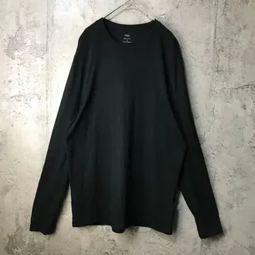 B1416 구제 의류 롱 T셔츠 블랙 무지 90s Y2K