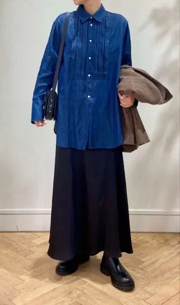 거의 새상품 MACPHEE 라이트 데님 셔츠