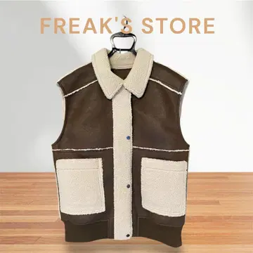 새상품급! 프릭스스토어 리버서블 페이크 무스탕 보아 베스트