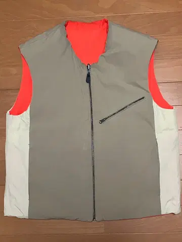 나노 유니버스 경량 슬리브리스 베스트 오렌지/베이지