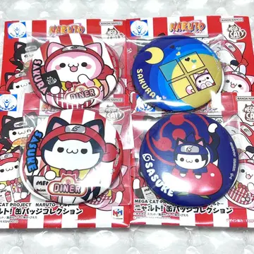 NARUTO 냐루토 캔뱃지 우치하 사스케 하루노 사쿠라 세트