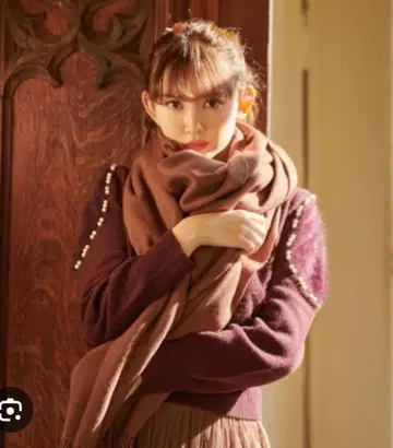 HLT 캐시미어 블렌드 프린지 스카프