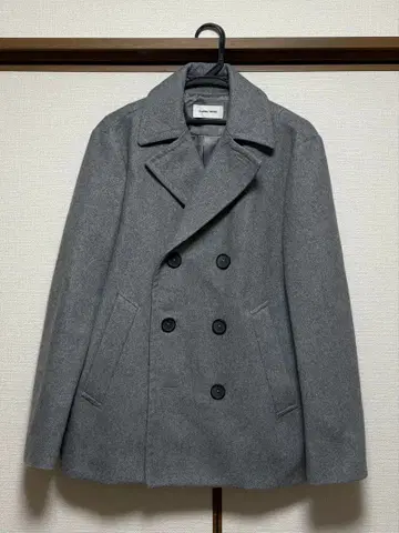 피코트 더블 브레스트 그레이