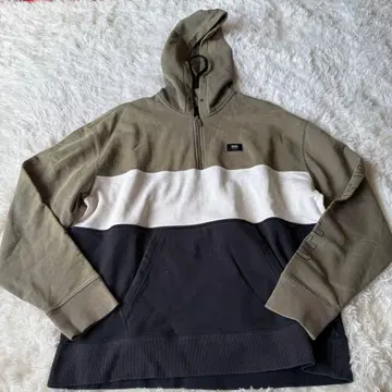 [새상품급] vans 후드티 L 사이즈 바이컬러 올리브 카키