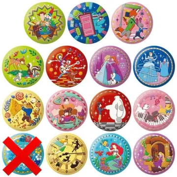 디즈니 자수 캔뱃지 2종 14개 세트