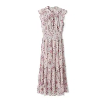 SNIDEL Sustainable 프릴 프린트 원피스 핑크