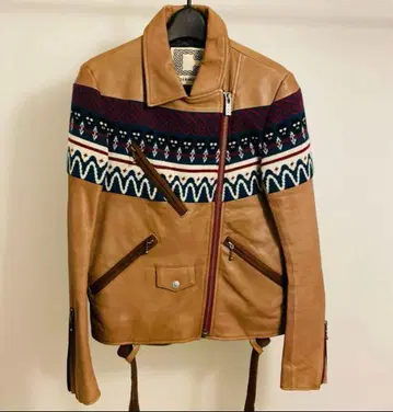 사이다하우스 CYDERHOUSE 더블 라이더 자켓 카멜