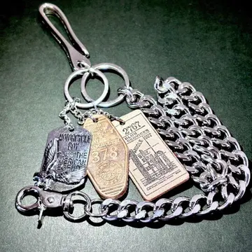 지갑 체인 키링 키링 아메카지 스트릿 구제 의류 X