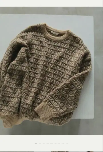 anuke 니트 스웨터 Tucked Pattern Knit
