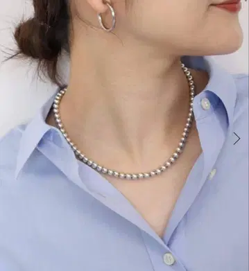 SLOBE 메탈 비즈 숏 목걸이