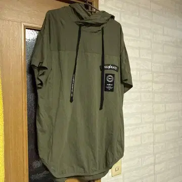 IKE 오버 사이즈 반팔 후드티