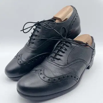 트래블 슈즈 바이 쇼세 윙팁 가죽 슈즈 블랙 37