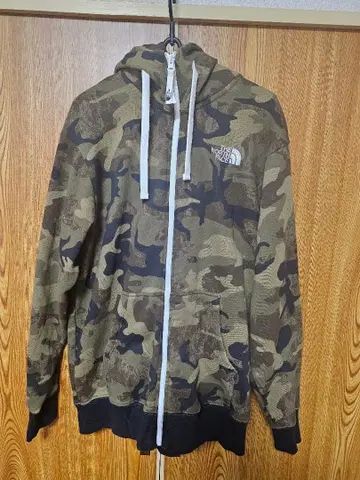 THE NORTH FACE 카모 패턴 풀 지퍼 후드티