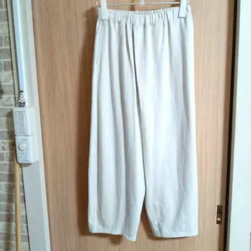 요건 레일 라이트 그레이 맨투맨 와이드 팬츠