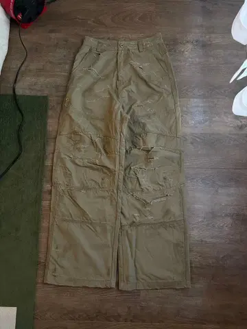 Distressed Checkered Utility Pants