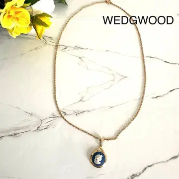 새상품급 WEDGWOOD 웨지우드 목걸이 재스퍼 골드 체인