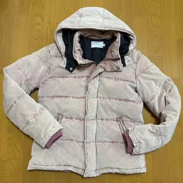 REFINED 후드 부착 빈티지 워시 느낌 핑크 44