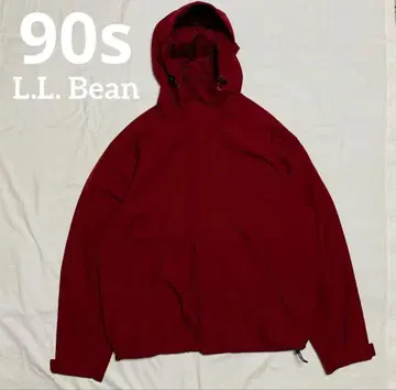 90s L.L. Bean 빨간색 후드 부착 자켓