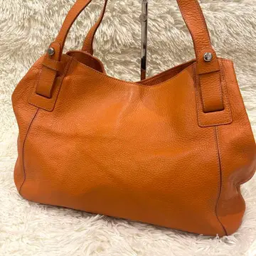 훌라 FURLA 핸드백 오렌지 주름 가죽