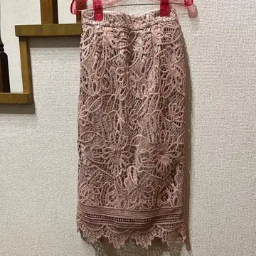 JUSGLITTY 핑크 레이스 타이트 스커트 사이즈 1